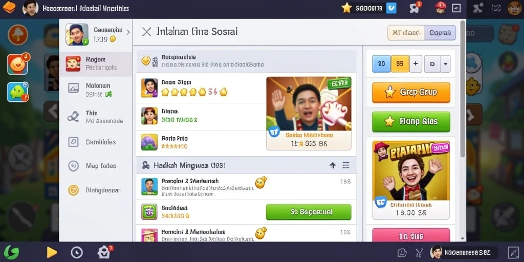 Komunitas interaktif yang mendukung pemain baru.